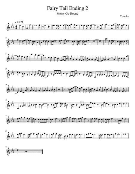 Fairy Tail Ending 2 Sheet Music