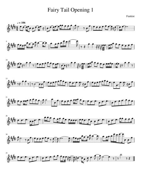 Fairy Tail Opening 1 Sheet Music