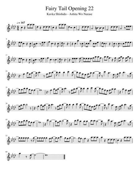 Free Sheet Music Fairy Tail Opening 22