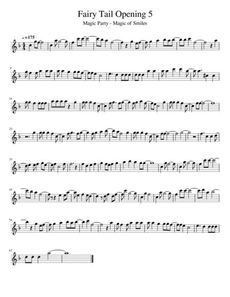 Fairy Tail Opening 5 Sheet Music