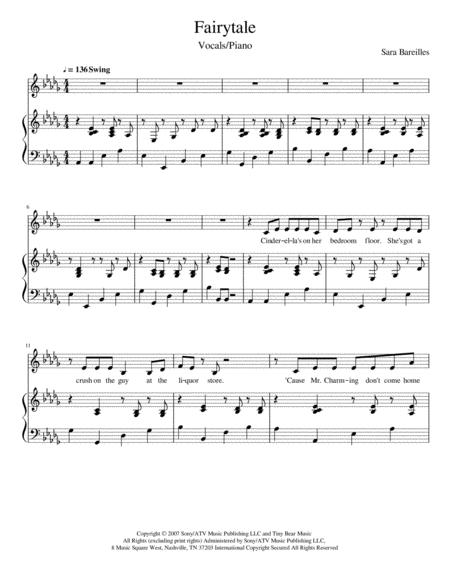 Fairytale By Sara Bareilles Sheet Music