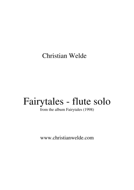 Free Sheet Music Fairytales Flute Solo