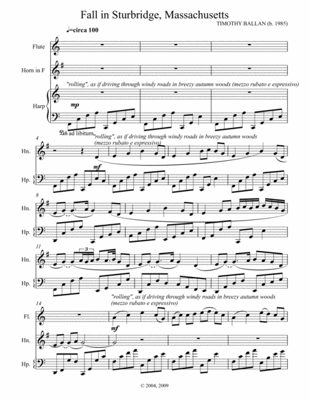 Free Sheet Music Fall In Sturbridge Massachusetts