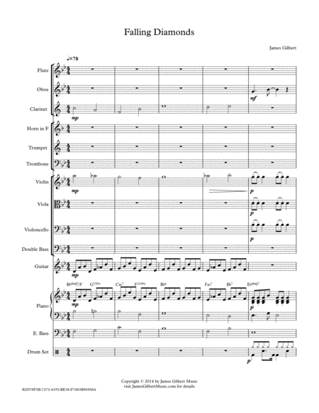 Free Sheet Music Falling Diamonds Ie063