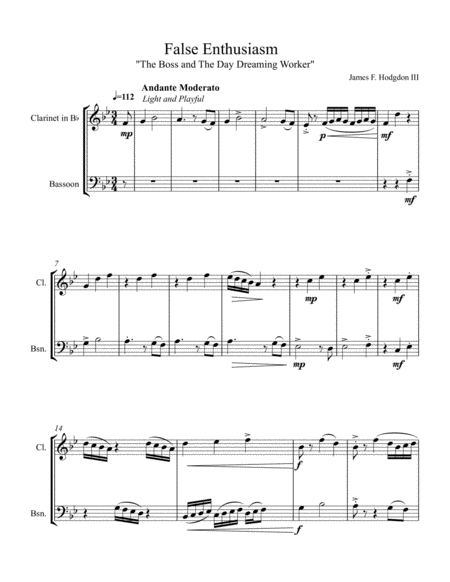 False Enthusiasm Sheet Music