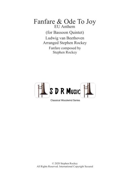 Fanfare And Ode To Joy For Bassoon Quintet Sheet Music