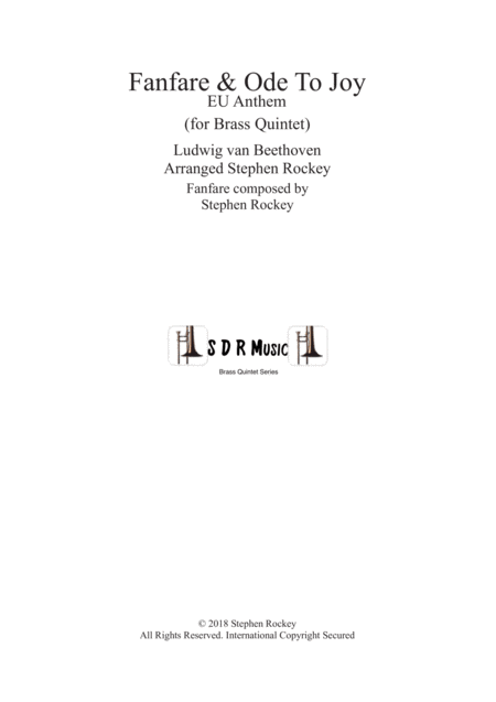 Fanfare And Ode To Joy For Brass Quintet Sheet Music