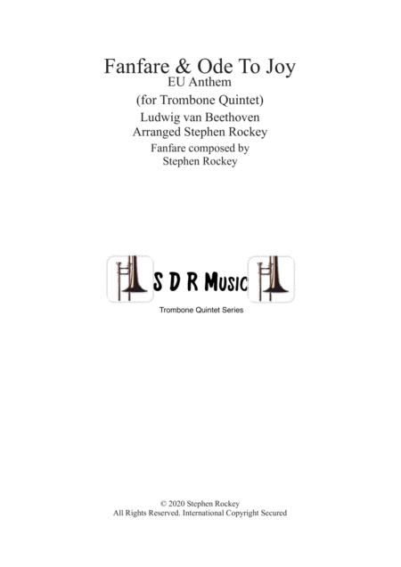 Free Sheet Music Fanfare And Ode To Joy For Trombone Quintet