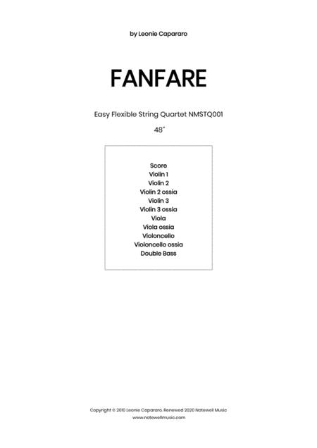 Free Sheet Music Fanfare Flexible String Quartet
