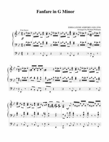 Free Sheet Music Fanfare In G Minor