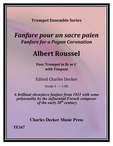 Fanfare Pour Un Sacre Paien Fanfare For A Pagan Coronation For Trumpet Ensemble Sheet Music