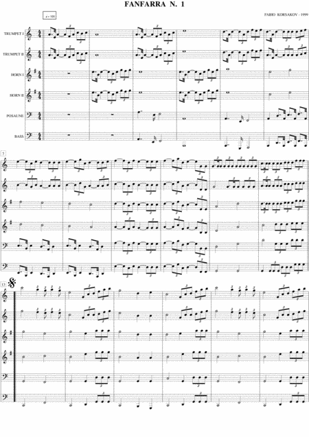 Free Sheet Music Fanfarra 1