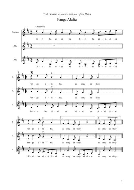 Fanga Alafia Sheet Music