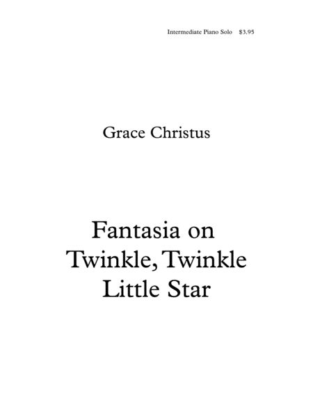 Fantasia On Twinkle Twinkle Little Star Sheet Music