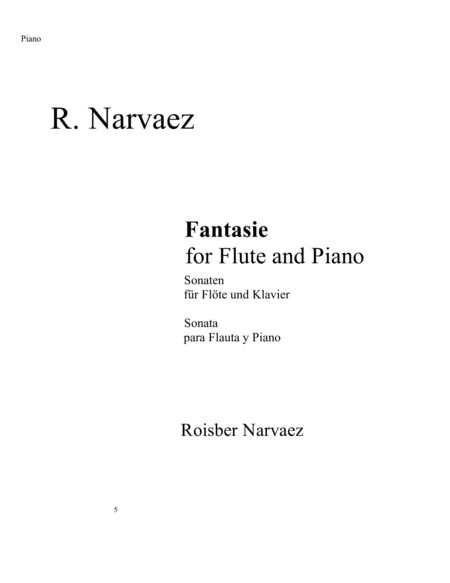 Free Sheet Music Fantasie For Flute And Piano