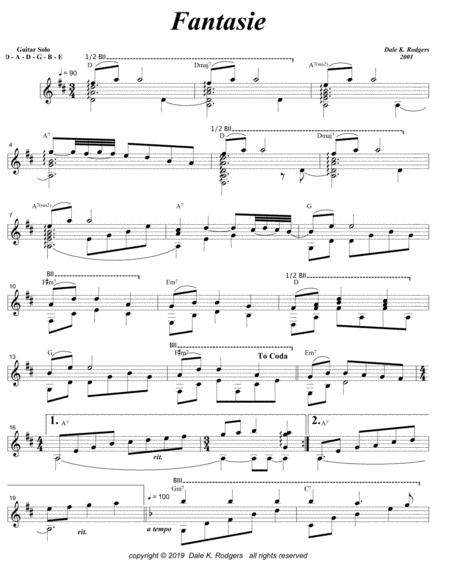 Fantasie Sheet Music