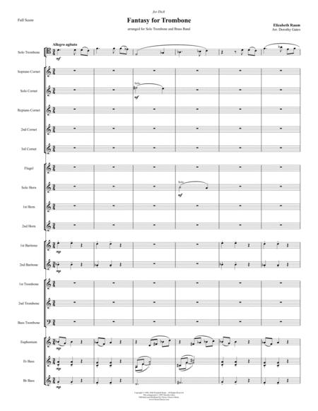 Fantasy For Trombone And Brass Band Sheet Music