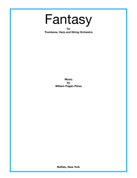 Fantasy For Trombone Harp And String Orchestra Sheet Music