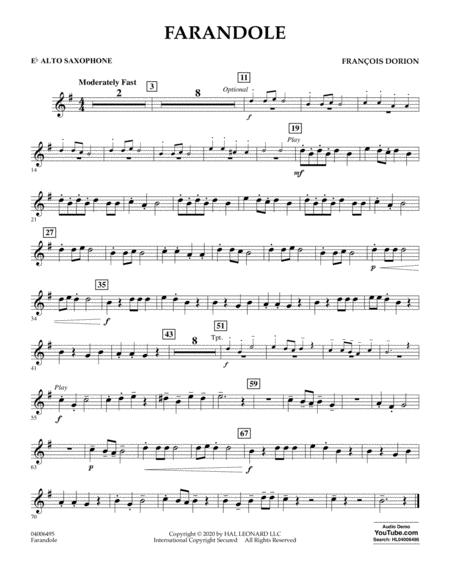 Farandole Eb Alto Saxophone Sheet Music