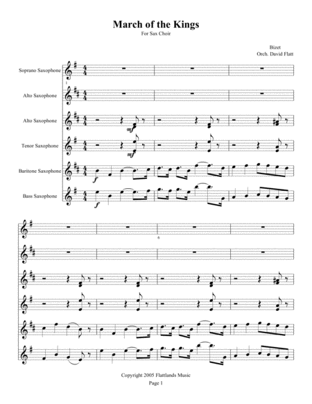 Farandole March Of The Kings Sheet Music