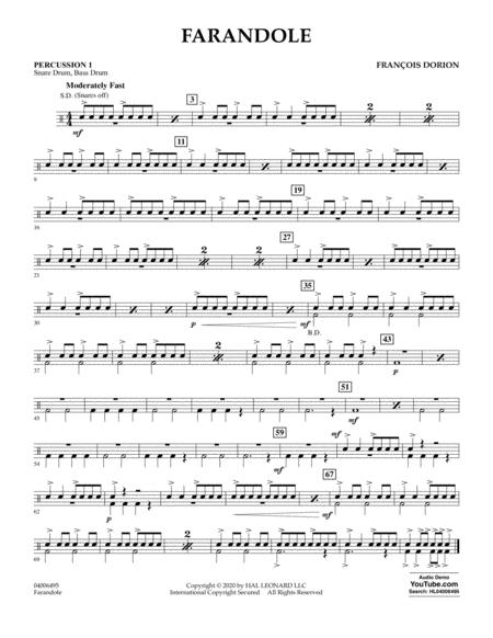 Farandole Percussion 1 Sheet Music