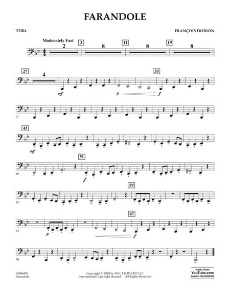 Free Sheet Music Farandole Tuba