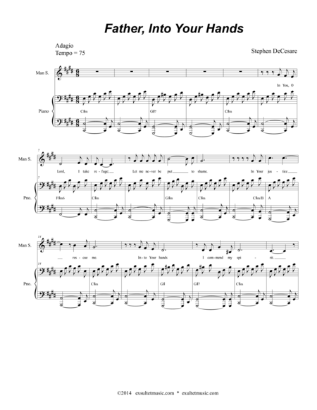 Free Sheet Music Father Into Your Hands