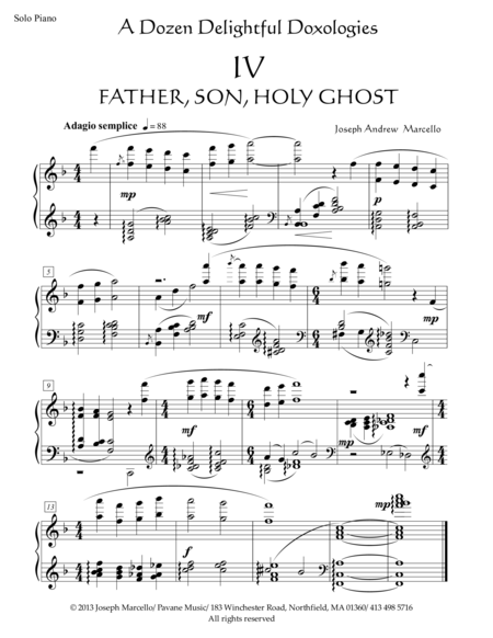 Father Son And Holy Ghost Sheet Music