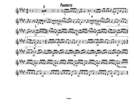 Free Sheet Music Favorito