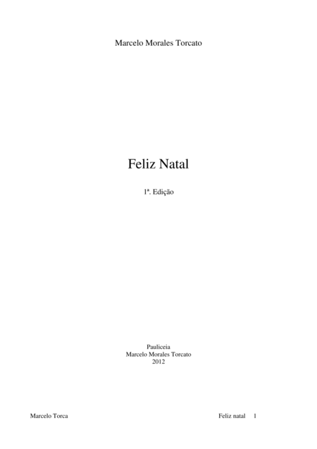 Free Sheet Music Feliz Natal