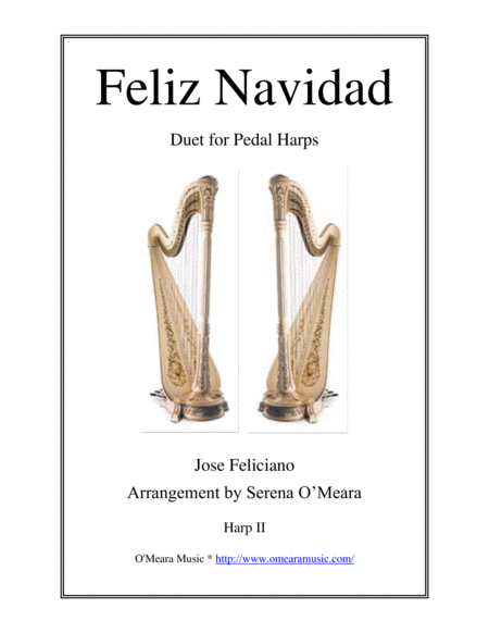 Free Sheet Music Feliz Navidad For Pedal Harp Ii