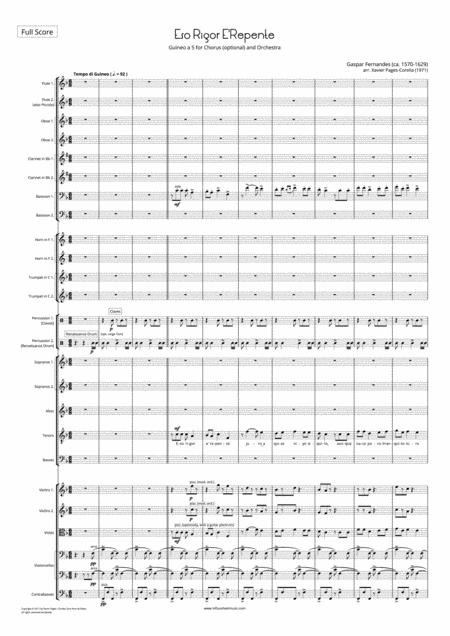 Fernandes Eso Rigor E Repente For Chorus Optional And Orchestra Full Score Sheet Music