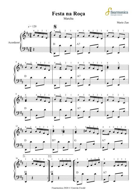 Free Sheet Music Festa Na Roa Mario Zan Partitura Para Acordeon Sheet Music For Accordion