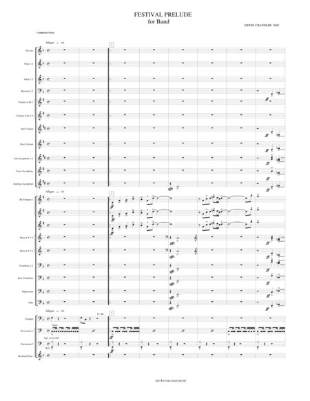 Festival Prelude For Band Sheet Music