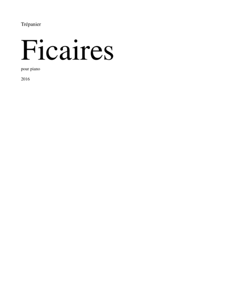 Ficaires Sheet Music