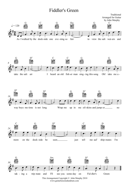 Fiddlers Green Sheet Music