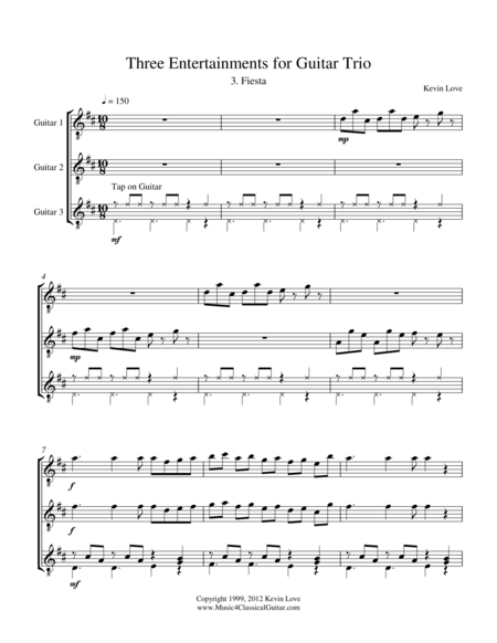 Fiesta Guitar Trio Score And Parts Sheet Music