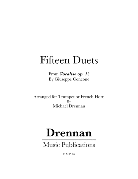 Free Sheet Music Fifteen Duets From Vocalise Op 12