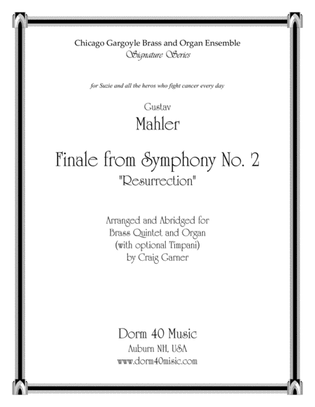 Finale From Symphony No 2 Resurrection Sheet Music