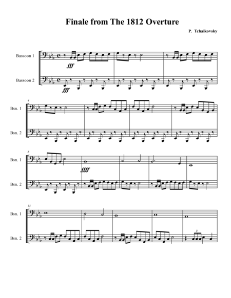 Free Sheet Music Finale From The 1812 Overture