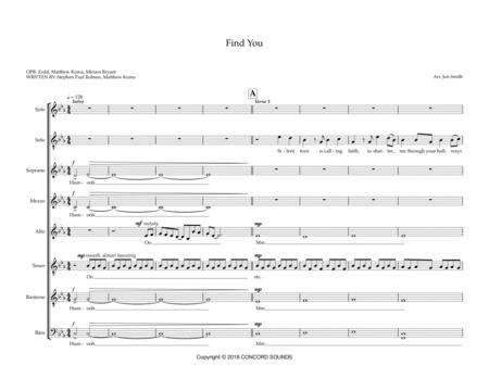 Free Sheet Music Find You