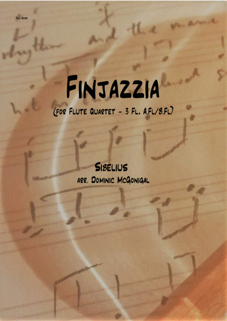 Free Sheet Music Finjazzia Finlandia Jazz Style Flute Quartet