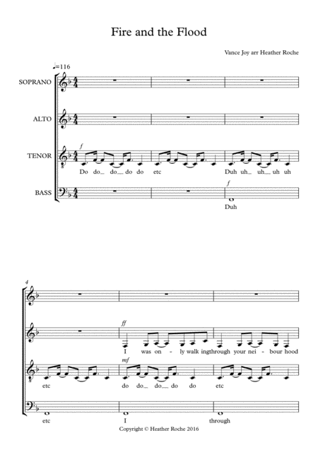 Fire And The Flood Sheet Music