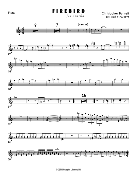 Free Sheet Music Firebird Bmi Work 17075594 Flute Parts