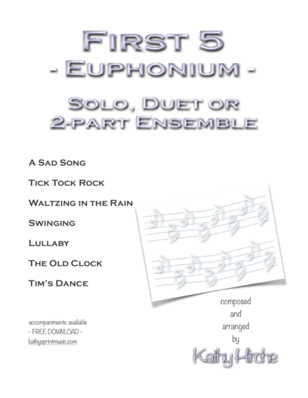 First 5 Euphonium Solo Duet Or 2 Part Ensemble Sheet Music