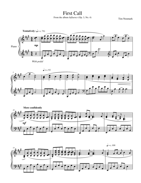 Free Sheet Music First Call