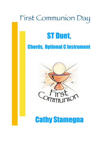 First Communion Day St Duet Chords Piano Acc Optional C Instrument Sheet Music