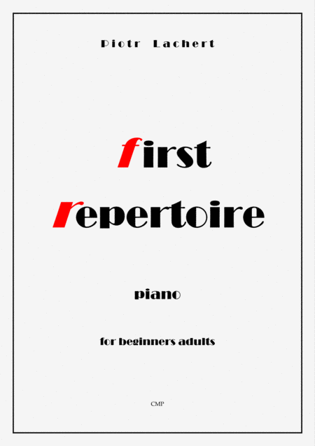 First Repertorio Piano For Beginners Adults Sheet Music