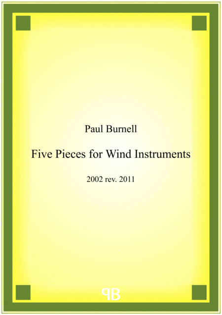 Free Sheet Music Five Pieces For Wind Instruments