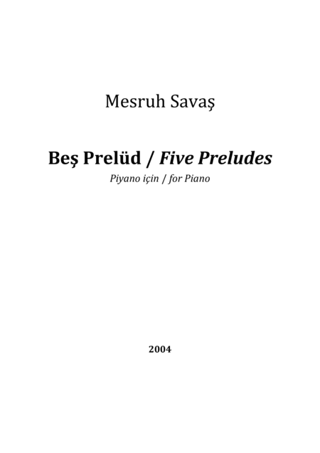 Five Preludes Sheet Music